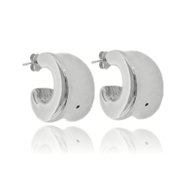 ORECCHINI ELETTROFORMATI A CERCHIO DIAMETRO ESTERNO MM 21 IN ARGENTO TIT 925