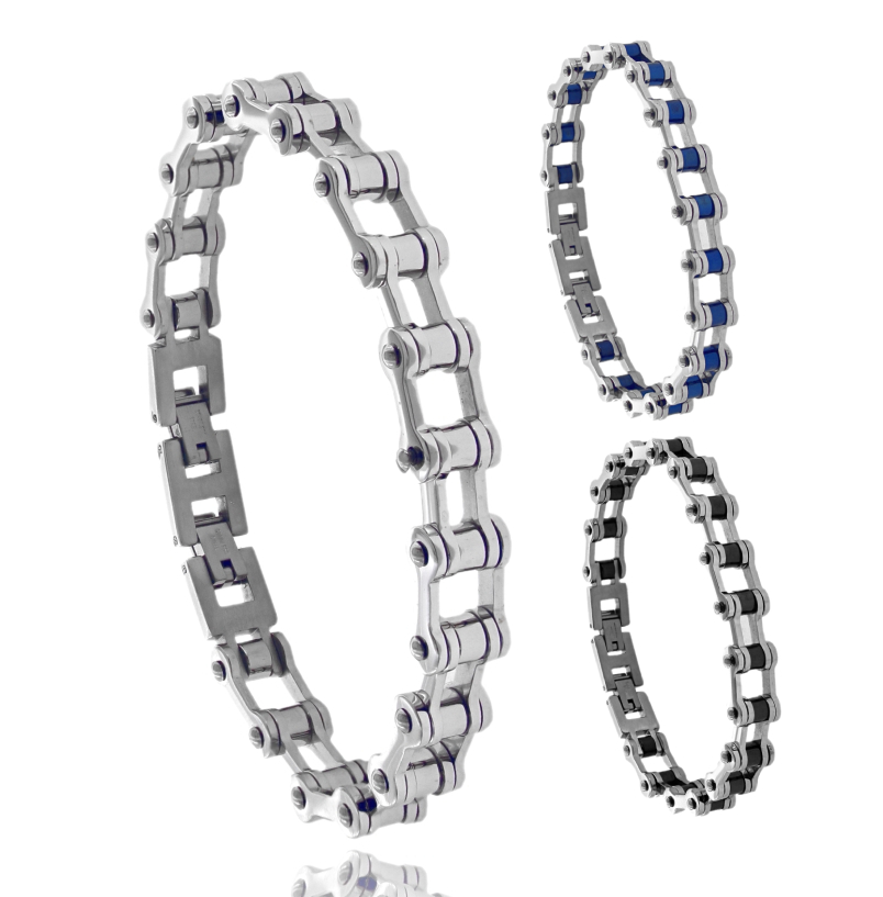 BRACCIALE CATENA DI BICICLETTA IN CARBONIO MM CM 21