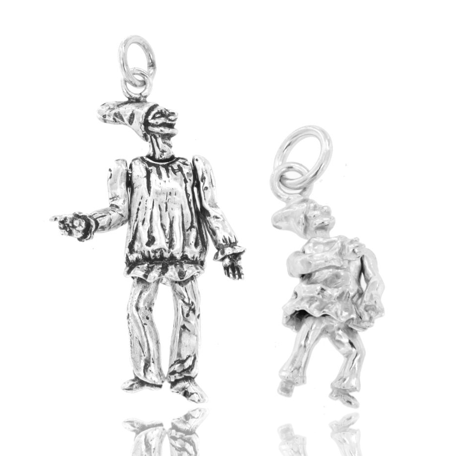 CIONDOLO PULCINELLA SNODATO IN ARGENTO TIT 800