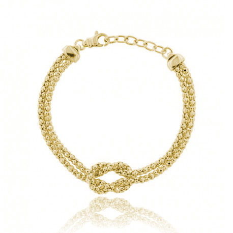 BRACCIALE COREANA CON NODO IN ARGENTO TIT 925‰ CM DA 17 ESTENSIBILE A 19
