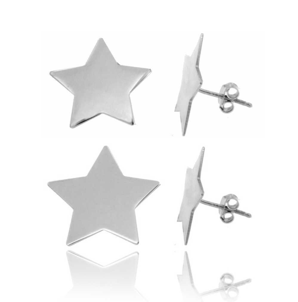 ORECCHINI A LOBO STELLA IN ARGENTO TIT 925