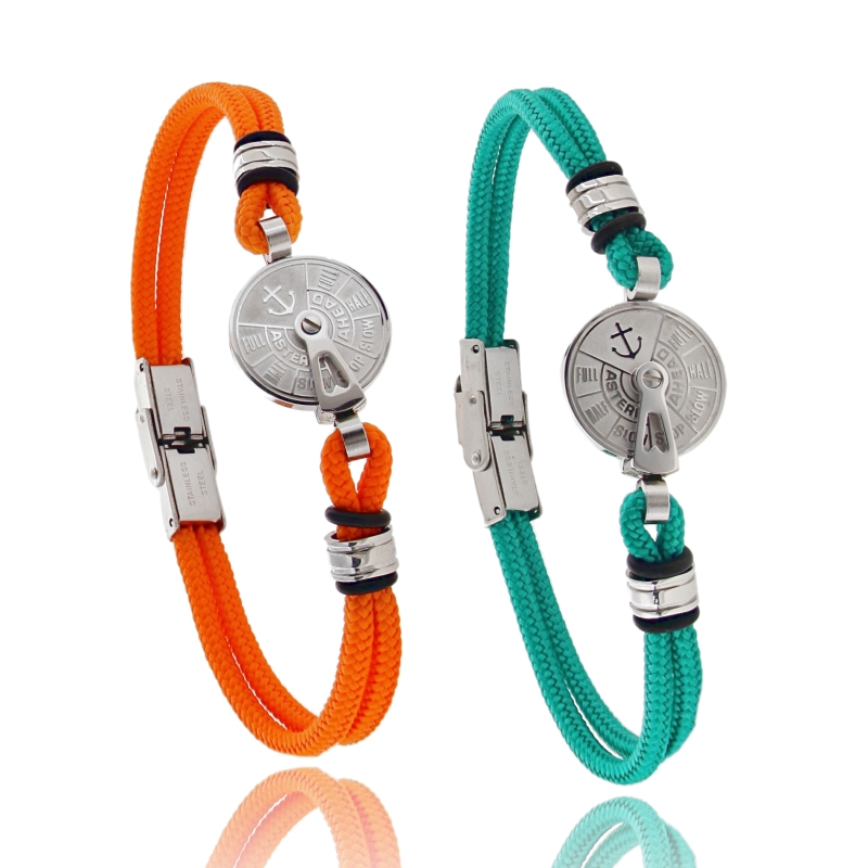 BRACCIALE CON COMANDO MOTORE IN ACCIAIO E CORDA CM 21