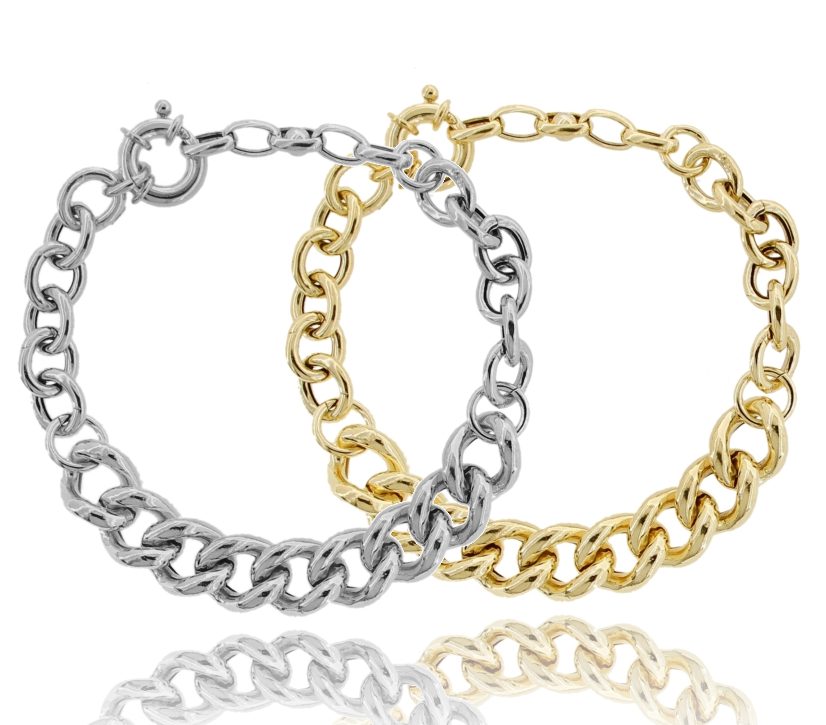 BRACCIALE GROUMETTE IN ARGENTO TIT 925 CM 16 ESTENSIBILE A 19