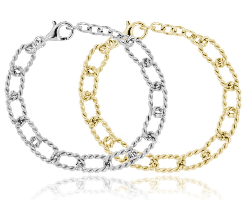 BRACCIALE FORZATINA A CANNA TORCHON MM 17 IN ARGENTO TIT 925 CM 19-21