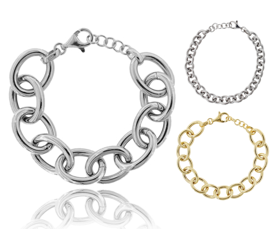 BRACCIALE FORZATINA A CANNA TONDA MM 3 IN ARGENTO TIT 925 CM 19-21