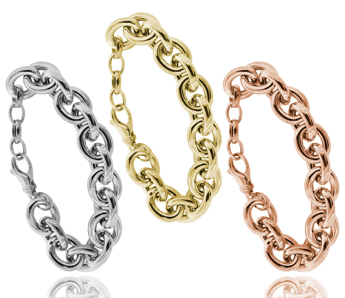 BRACCIALE FORZATINA IN ARGENTO TIT 925 CM 19-21