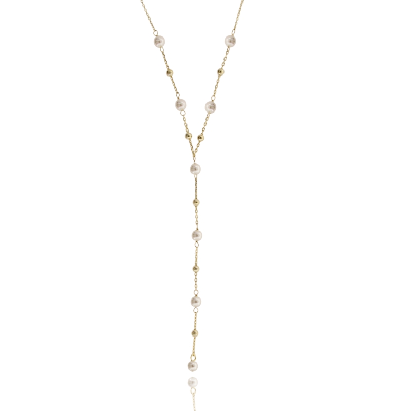 COLLANA FORZATINA BEVERLY CON PERLE IN ARGENTO TIT 925 CM 40-45