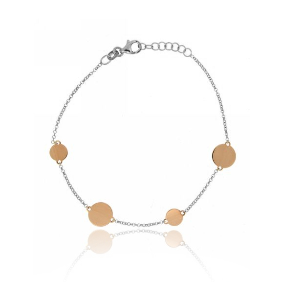 BRACCIALE ROLO' CM 18 CON TONDI IN ARGENTO TIT 925