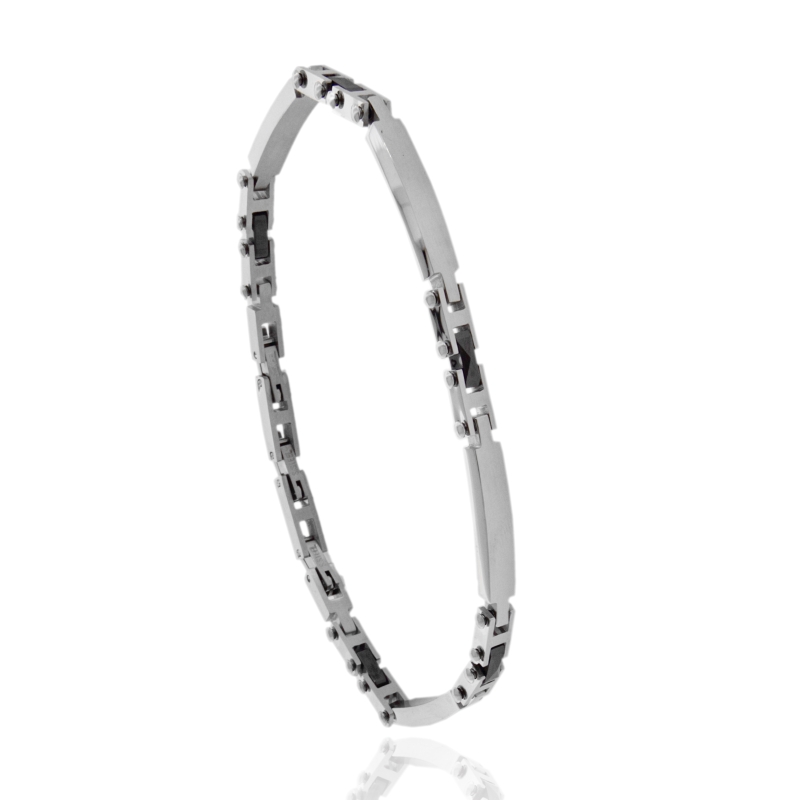 BRACCIALE IN ACCIAIO E CERAMICA CM 20