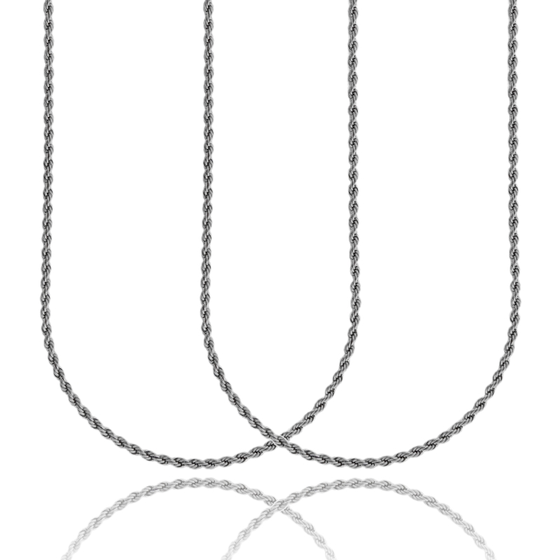 COLLANA FUNETTA MM 1 IN ACCIAIO CM 50