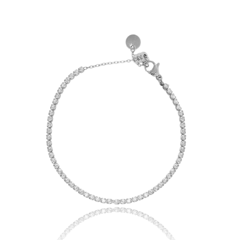 BRACCIALE TENNIS IN ACCIAIO CM 17-19