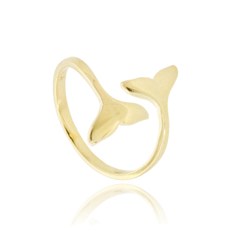 ANELLO CONTRARIE CON CODA DI BALENA IN ARGENTO TIT 925 MISURA REGOLABILE