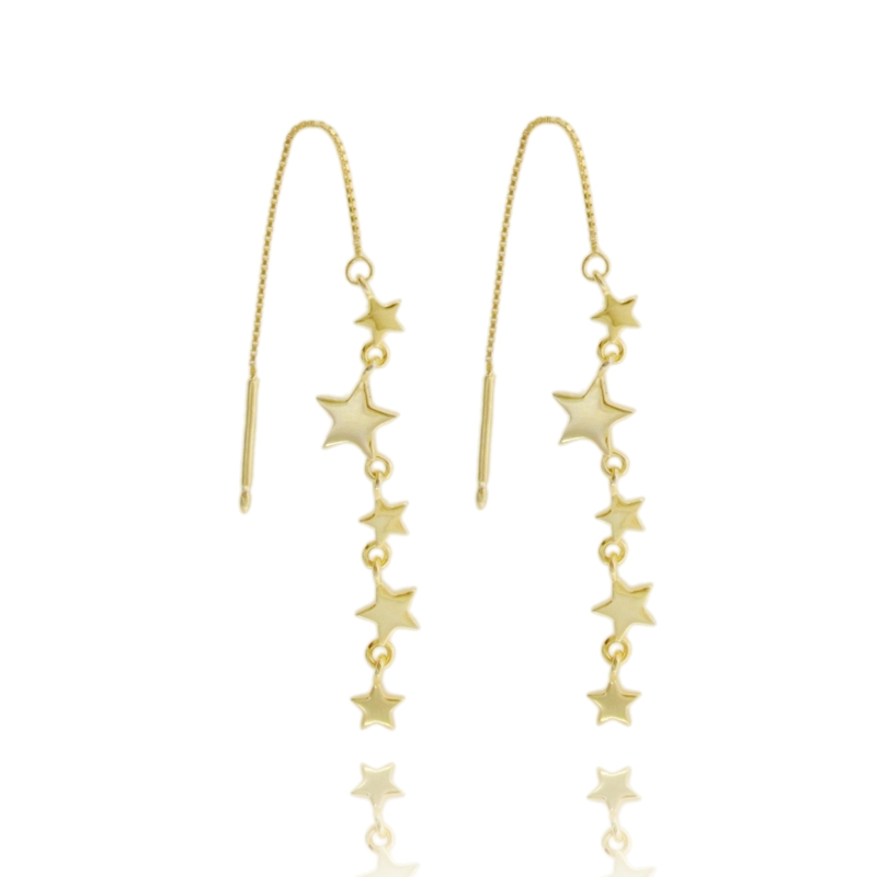 ORECCHINI EAR-CUFF STELLE IN ARGENTO TIT 925 E ZIRCONI