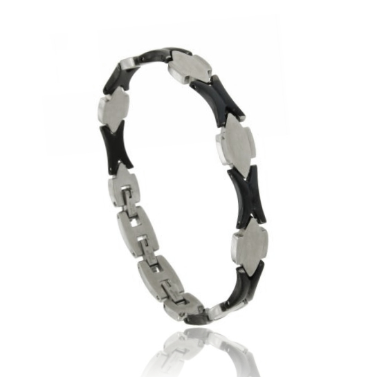 BRACCIALE IMPERNIATO IN ACCIAIO BICOLORE