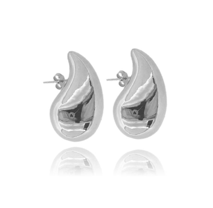 ORECCHINI A GOCCIA MM 26X15 IN ACCIAIO