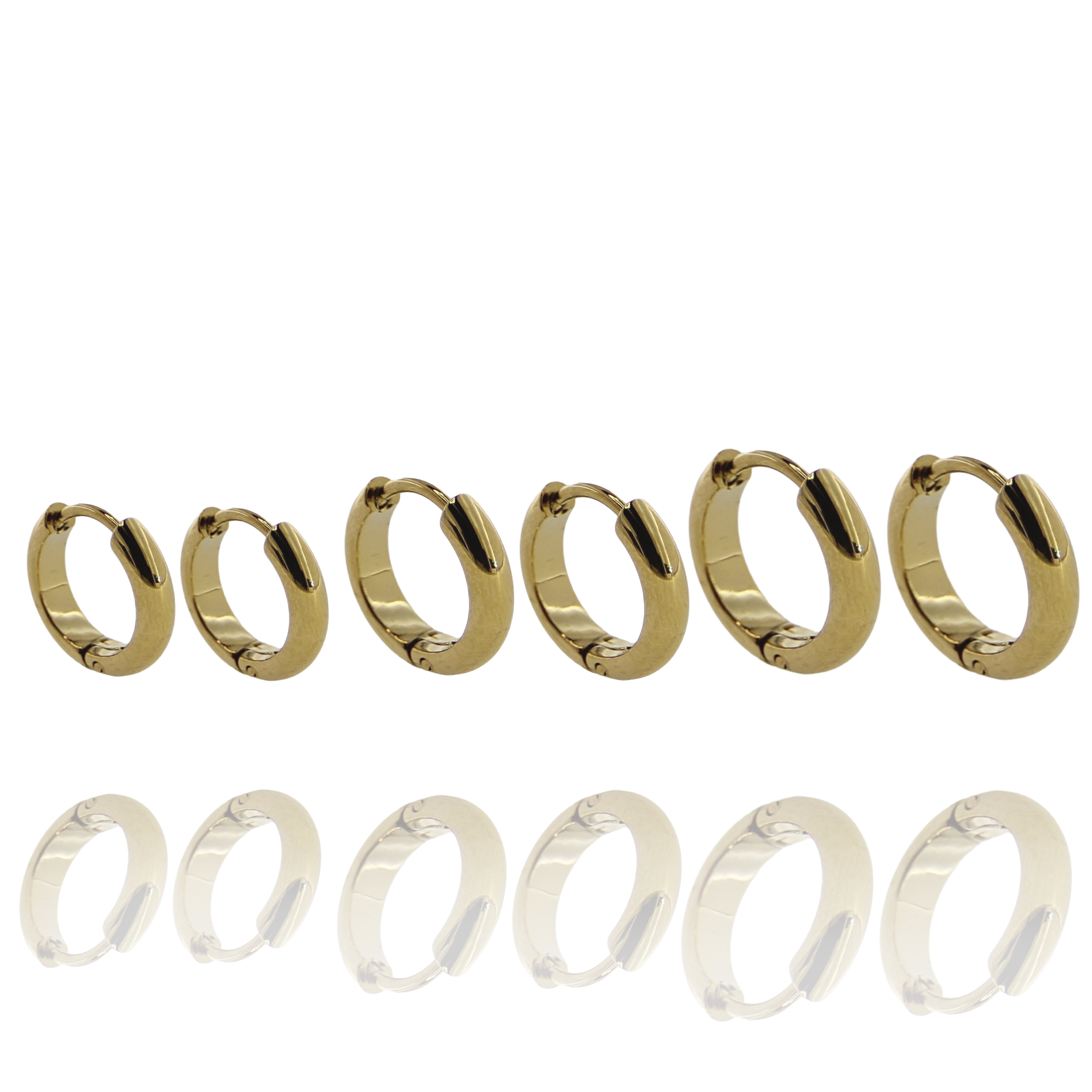 ORECCHINI A CERCHIO MM 0.7, MM 10, MM 12 IN ACCIAIO