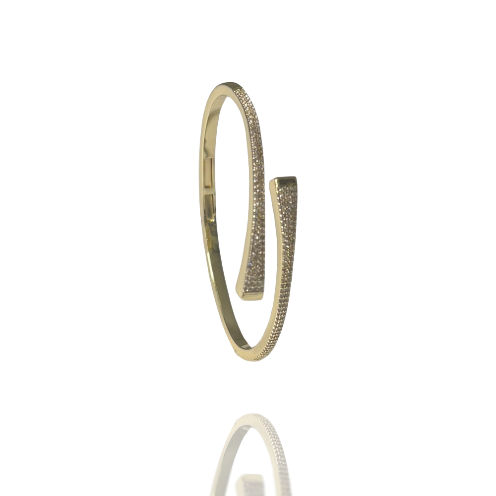 BRACCIALE CONTRARIE CON ZIRCONI IN OTTORE