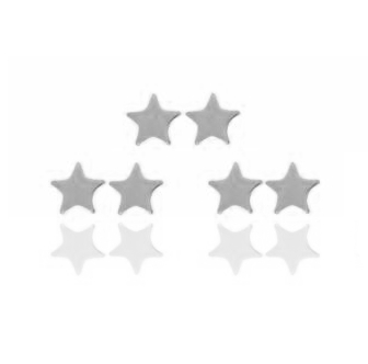 ORECCHINI A LOBO 3 COPPIE STELLA MM 7 IN ARGENTO TIT 925‰