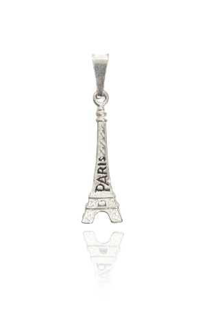 CIONDOLO MONUMENTO TORRE EIFFEL PARIS MM 30X9 IN AG MICROFUSO TIT 925‰ E SMALTO