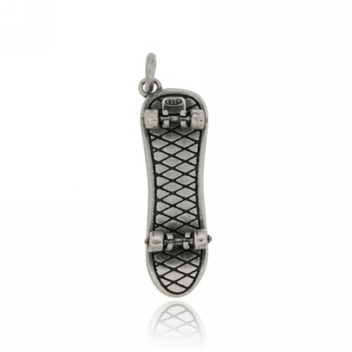 CIONDOLO SKATEBOARD MM 31X9 IN ARGENTO BRUNITO TIT 925
